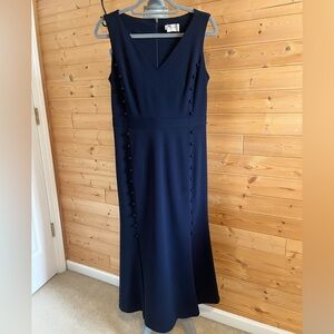 Calvin Klein Midi Sleeveless Navy Blye Dress Sz 10